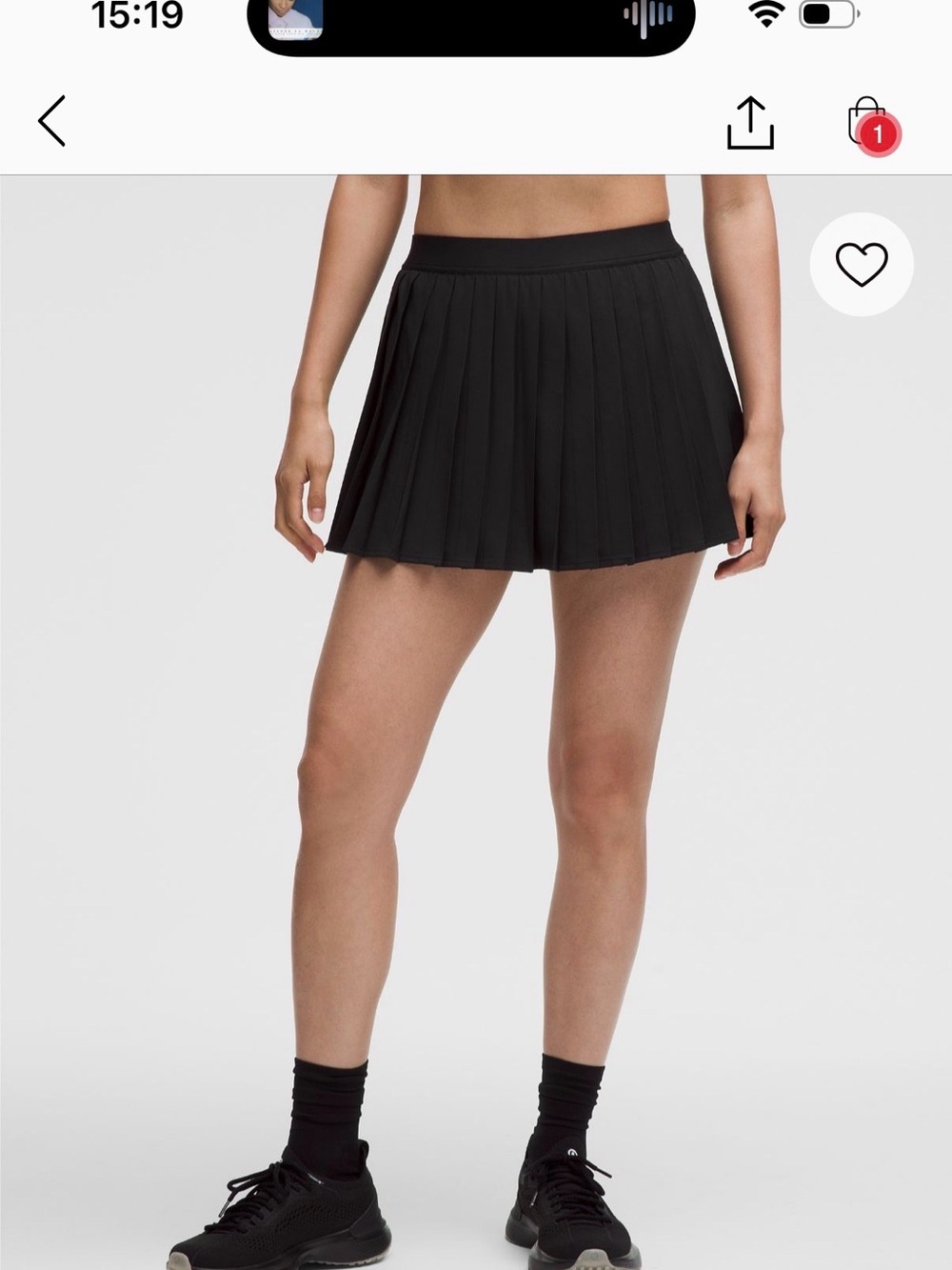 lululemon athletica Black Pleated Tennis Skort